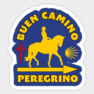 Horseback Camino de Santiago Buen Camino Peregrino Sticker